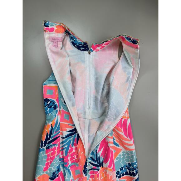Lilly Pulitzer Alexa Shift Dress 00 Goombay Smashed Tropical Preppy Beachy - Picture 15 of 16